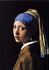 Johannes Vermeer Canvas Paintings - girl with the pearl earring
